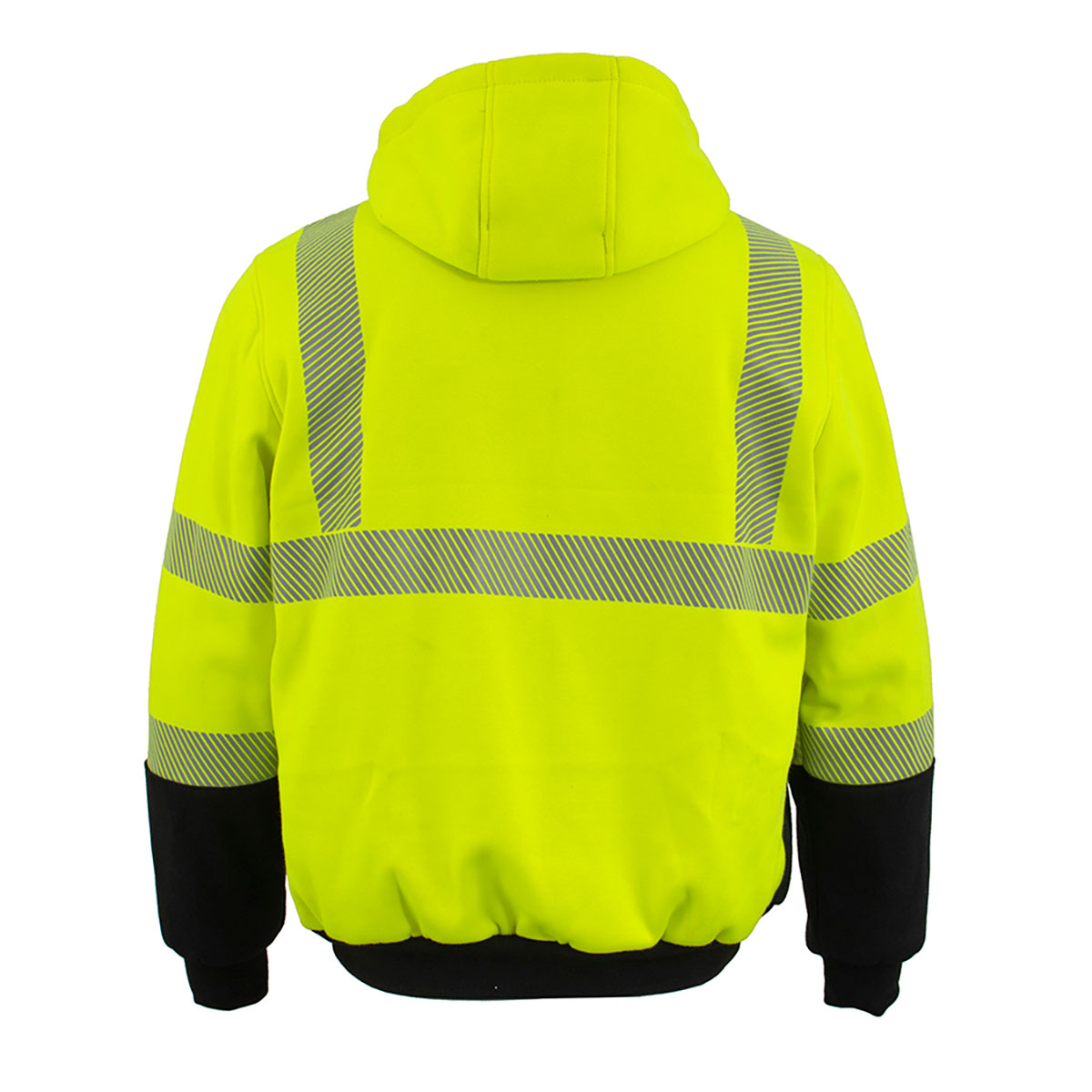 Nexgen Heat MPM1773SET Men's Heated High Visibility Work Hoodie, Neon Green Hi Vis Reflective Hoodie