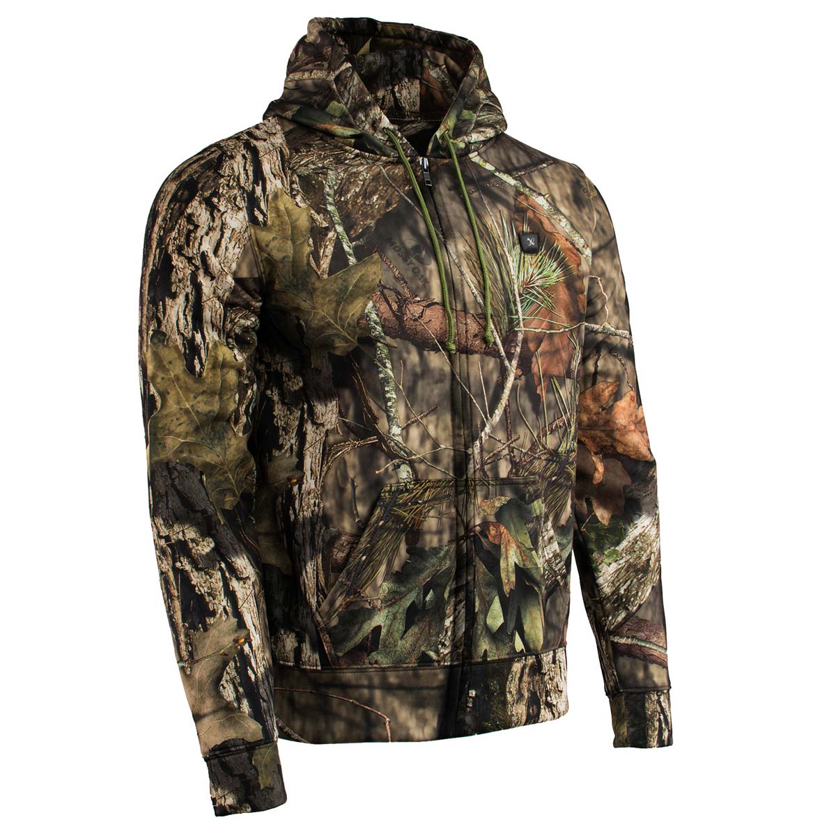 Nexgen Heat MPM1776SET Men's Camouflaged Heated Zipper Hoodies - for Winter Cold Weather Riding Outdoor Activities