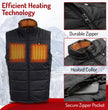 Nexgen Heat Men's NXM3301SET Puffer Black Heated Winter Vest - for Outdoor Winter Cold Weather Activities