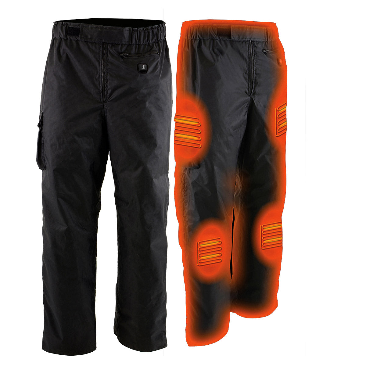 NexGen Heat MPM5715SET Men’s Heated Riding Over Pants – Outdoor Cold Weather Motorcycle Gear 7.4V