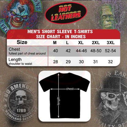 Hot Leathers GMS1487 Men's Short Sleeve Speed Demon Skull Black T-Shirt