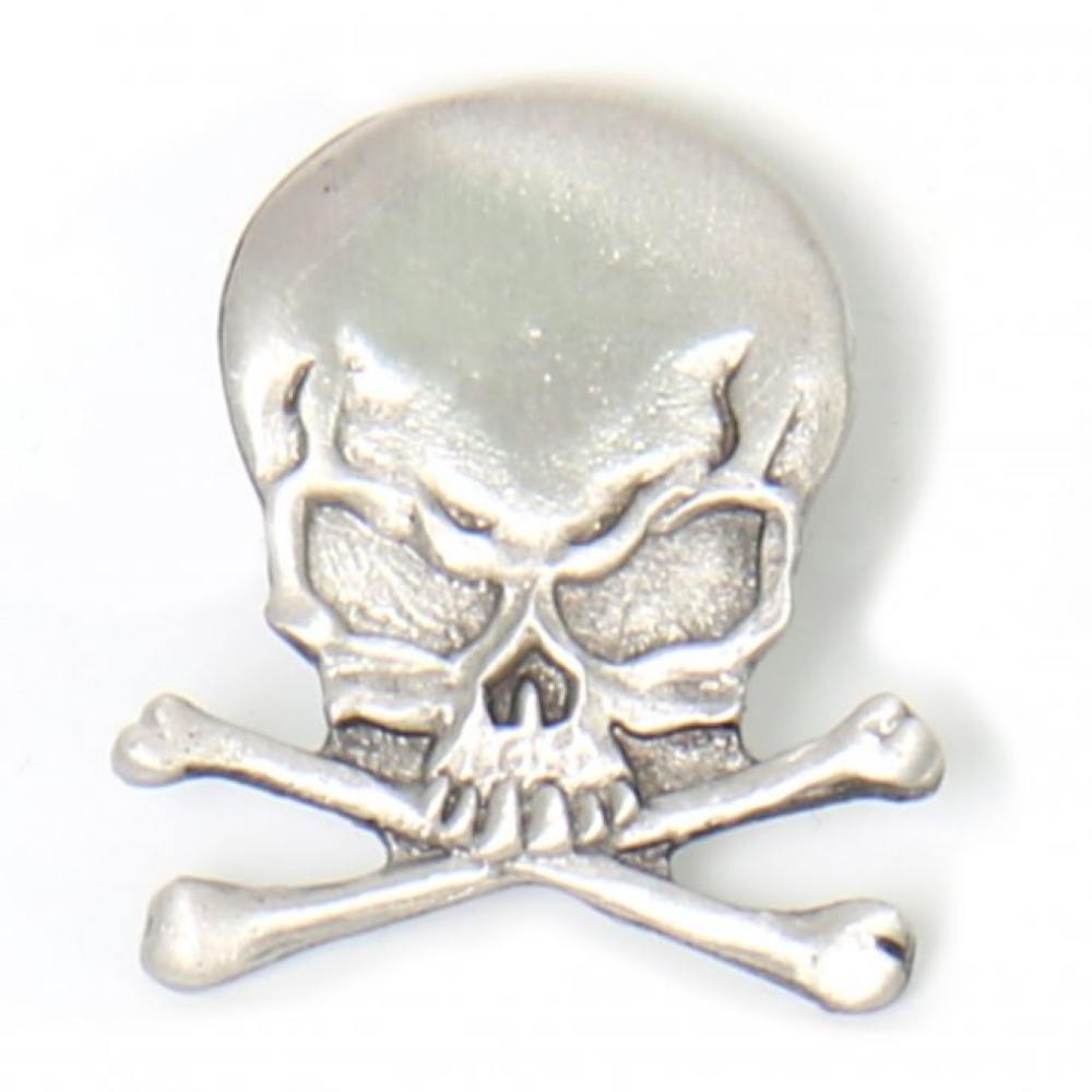 Milwaukee Leather MLP9204 Skull and Cross Bones Pin For Jackets, Vest, Hats and Clothing
