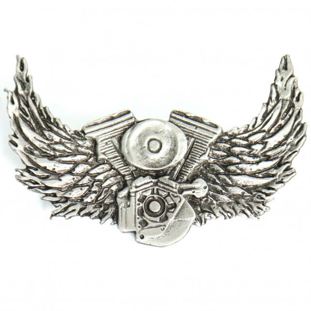 Hot Leathers PNA1032 Motor and Wings Pin – Milwaukee Motorcycle Clothing Co