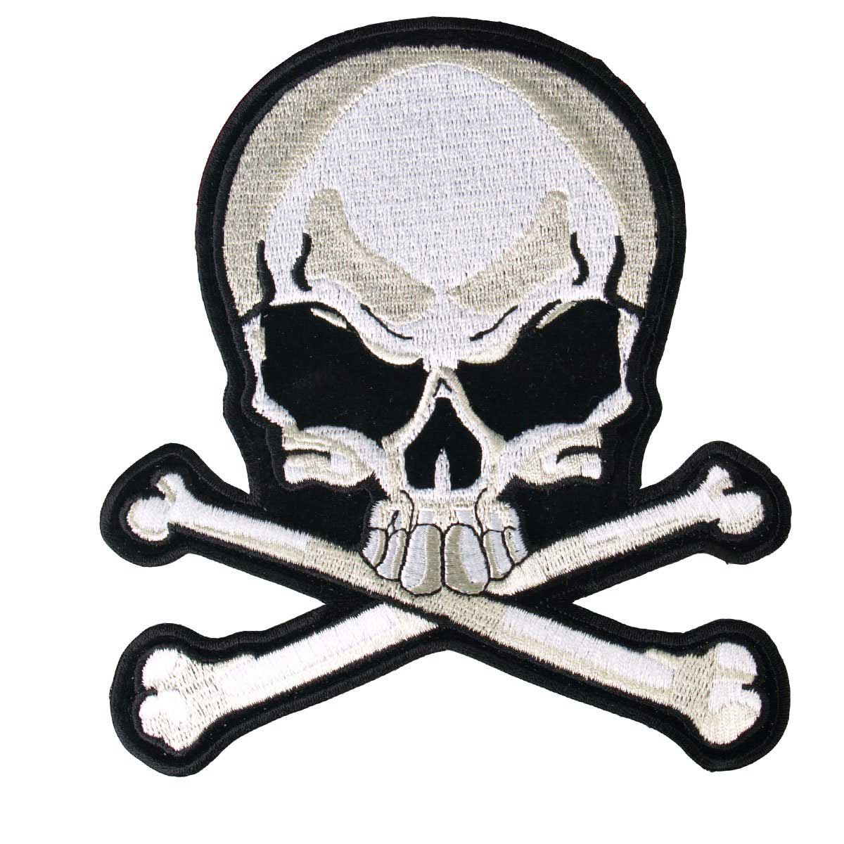 Hot Leathers PPA1167 Skull and Bones 9" X 10" Patch