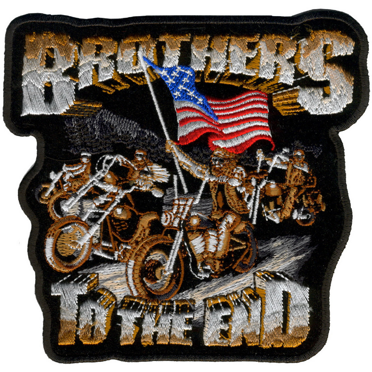 Hot Leathers PPA3420 Brothers Til the End Patch 5" x 5"