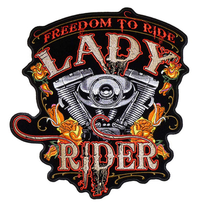 Hot Leathers Freedom to Ride Lady Rider 9" x 10" Patch PPA4007