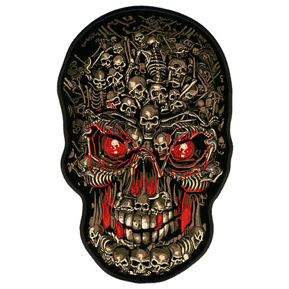 Hot Leathers PPA4027 Skull Made of Skulls Patch 8” x 12”