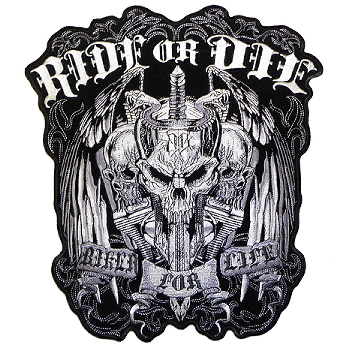 Hot Leathers PPA5180 Ride or Die Biker for Life Patch 5" x 5"