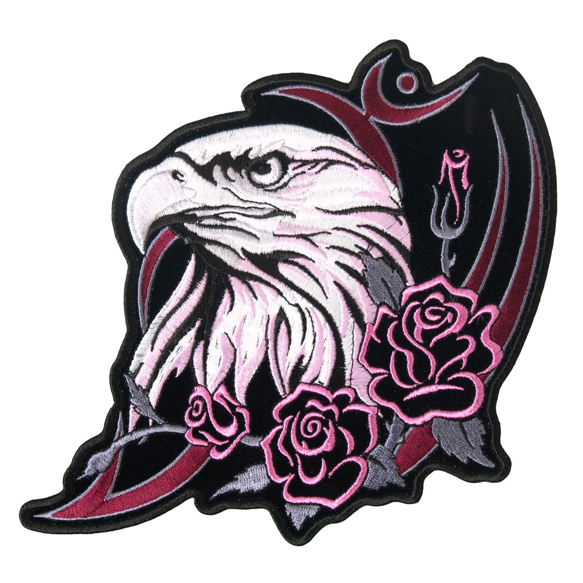 Hot Leathers PPA6303 Glitter Eagle Head 4" x 5" Patch