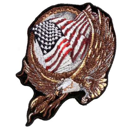 Hot Leathers Hoop Eagle Patch 4"X 4" PPA9493