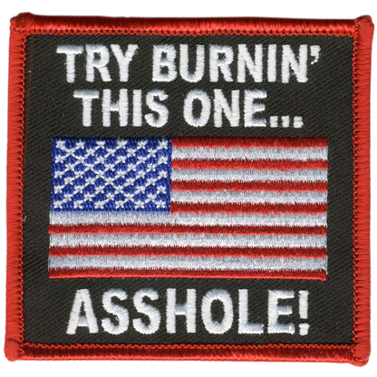 Hot Leathers PPL9057 Try Burning This One 3" x 3" Patch