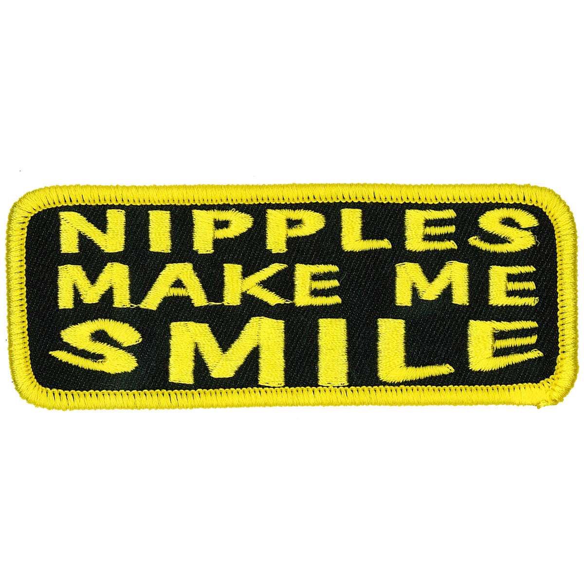 Hot Leathers Nipples Make Me Smile 4" x 2" Patch PPL9167
