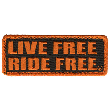 Hot Leathers PPL9197 Live Free Ride Free 4" x 2" Patch