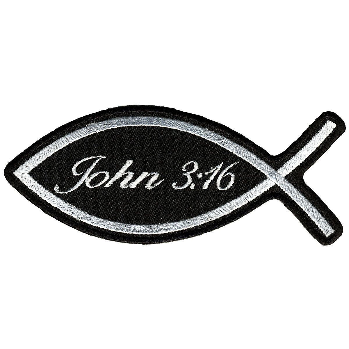 Hot Leathers PPL9297  John 3:16 Fish 5" x 2" Patch