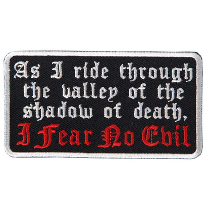 Hot Leathers Fear No Evil 4" x 2" Patch PPL9313