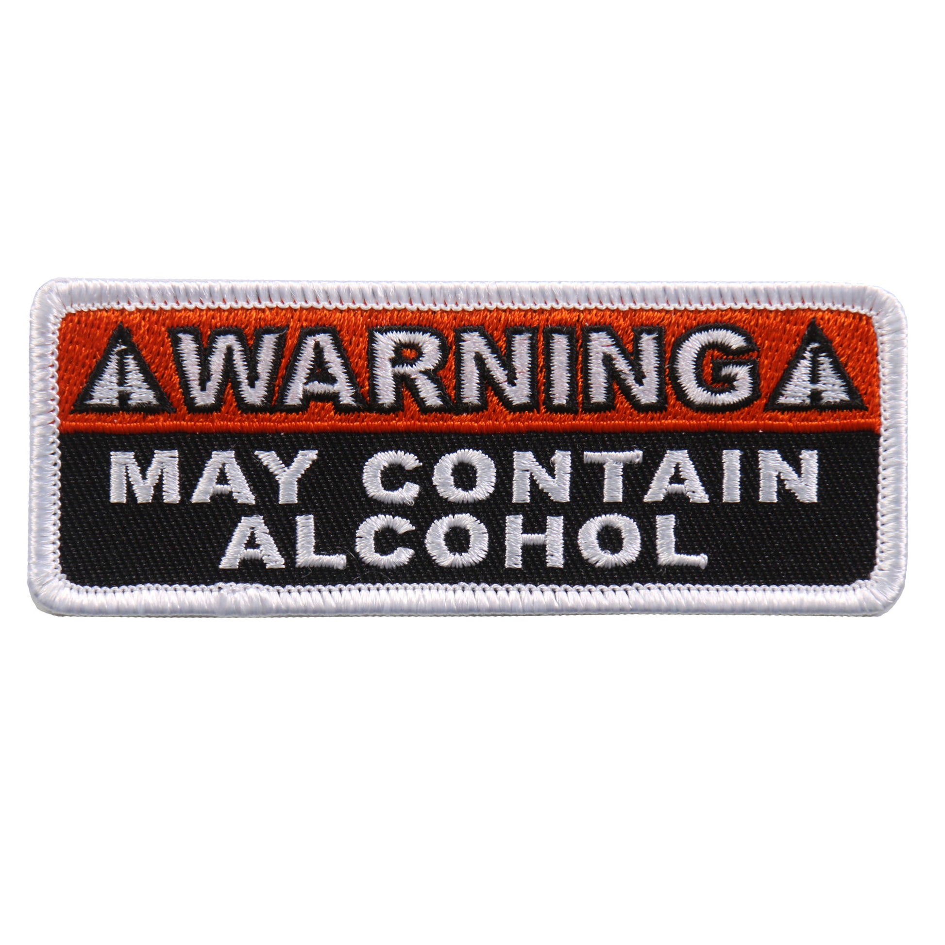 Hot Leathers PPL9597 Warning May Contain Alcohol 4"x1" Patch