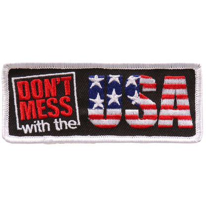 Hot Leathers Don’t Mess with the USA 4"x2" Patch PPL9676