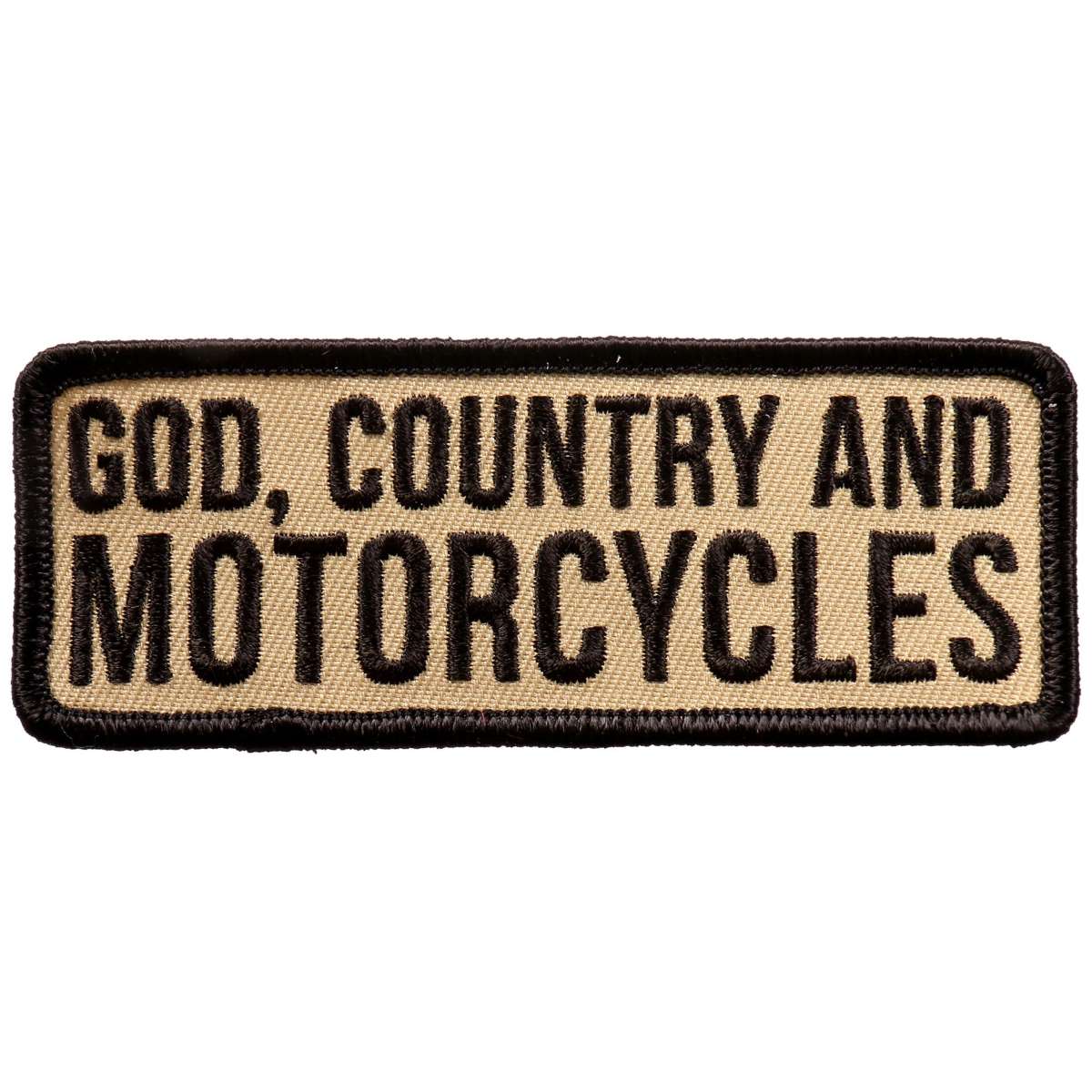 Hot Leathers God Country and Motorcycle 4"x2" Patch PPL9705