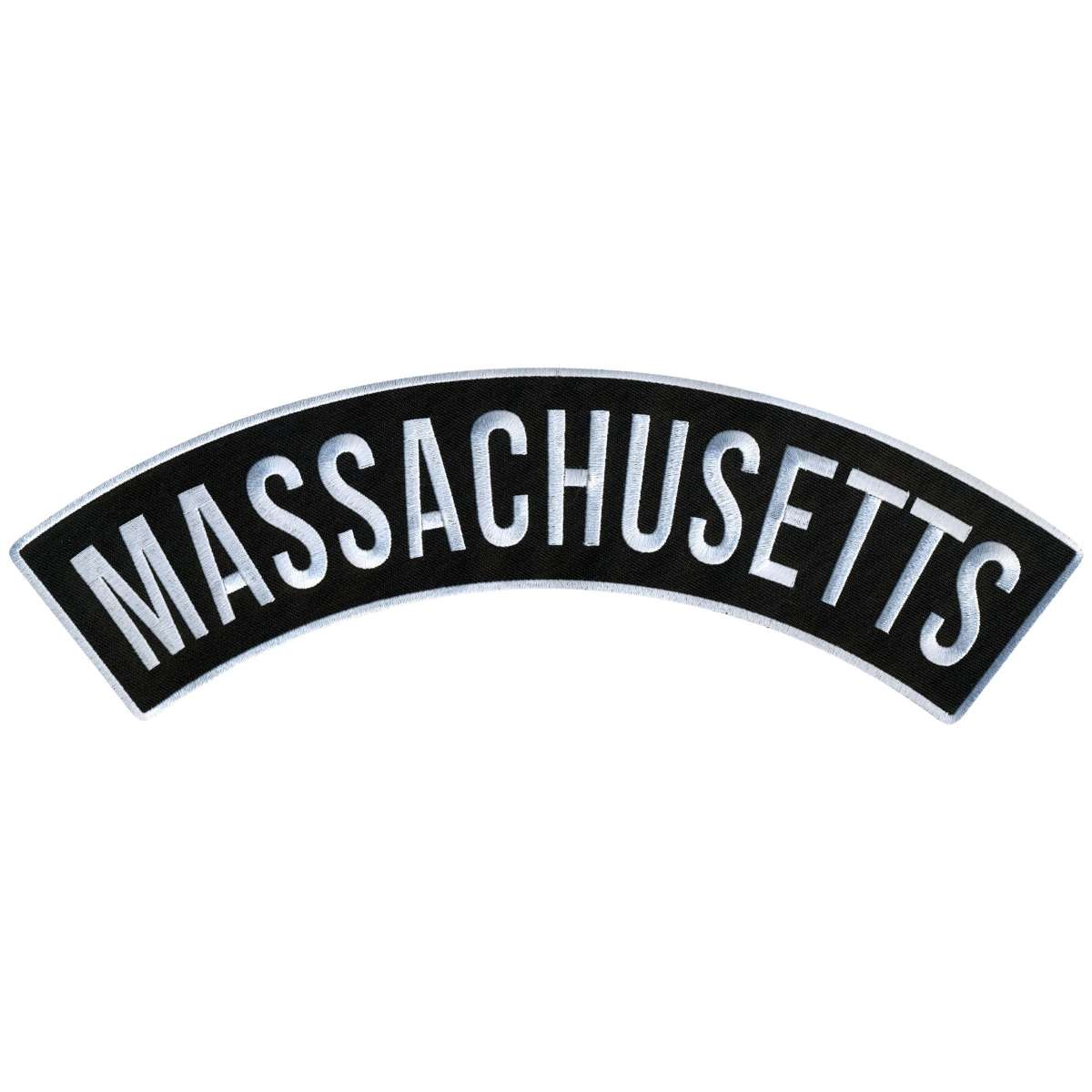 Hot Leathers Massachusetts 12” X 3” Top Rocker Patch PPM4041