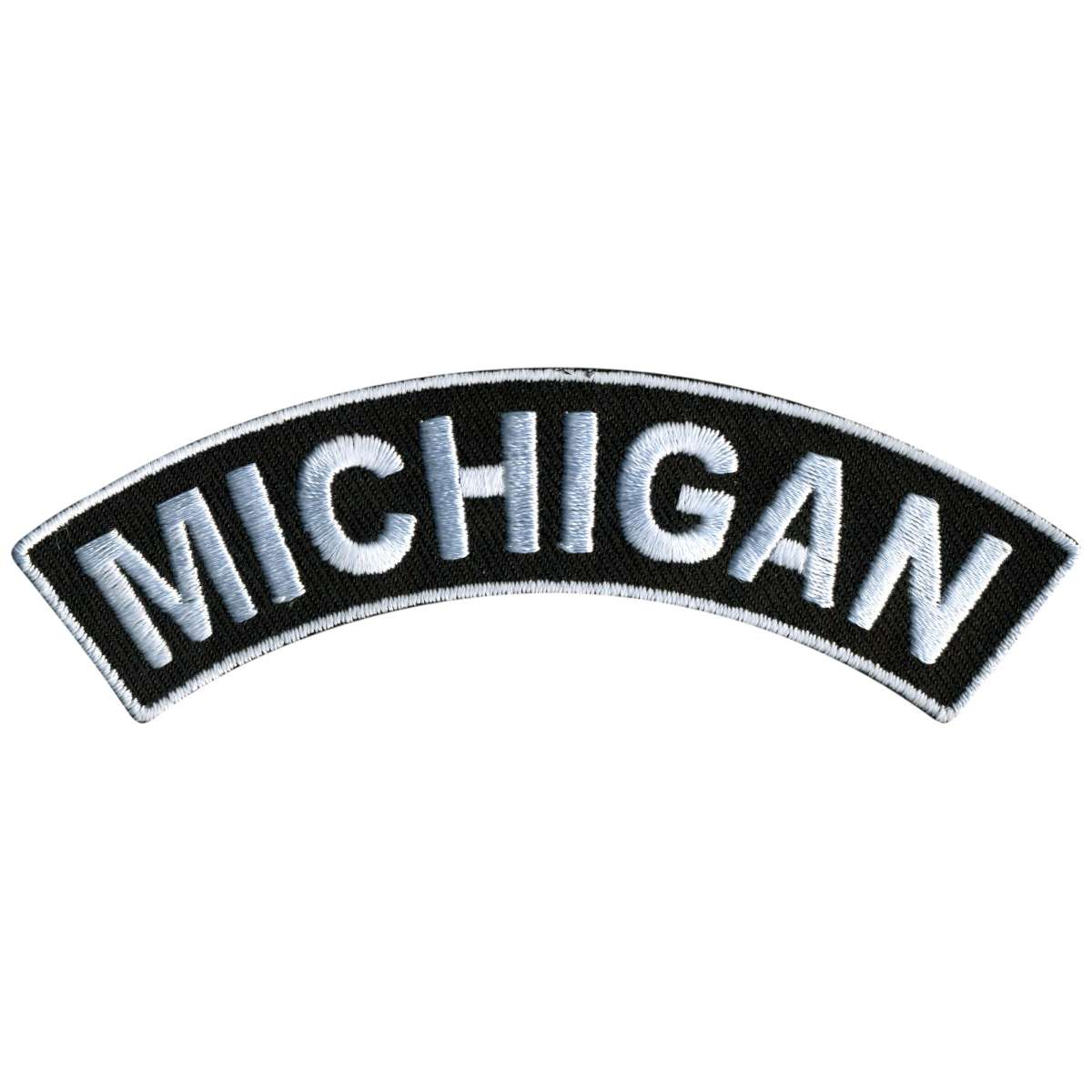 Hot Leathers Michigan 4” X 1” Top Rocker Patch PPM4044