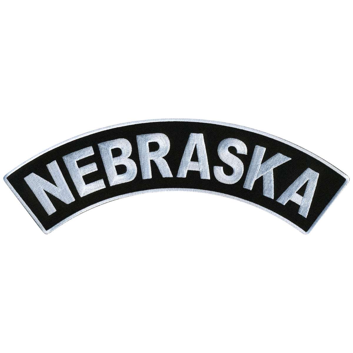 Hot Leathers Nebraska 12" X 3" Top Rocker Patch PPM4053