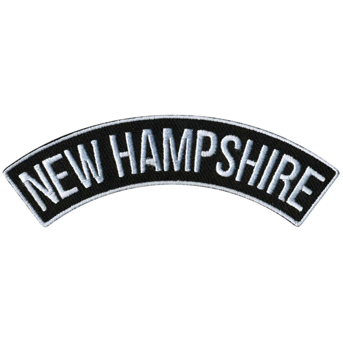 Hot Leathers New Hampshire 4" X 1" Top Rocker Patch PPM4058