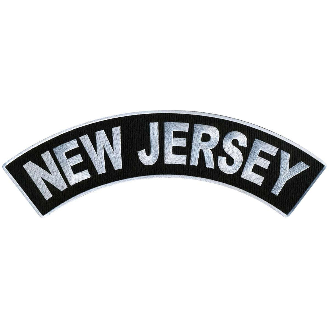 Hot Leathers New Jersey  12" X 3" Top Rocker Patch PPM4059