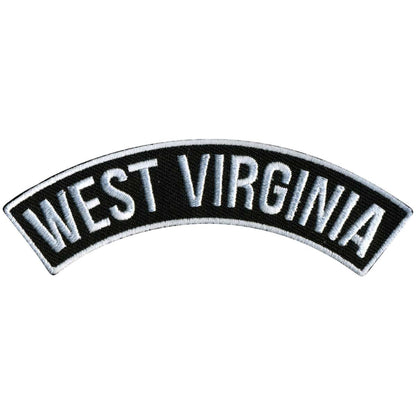 Hot Leathers West Virginia 4” X 1” Top Rocker Patch PPM4096