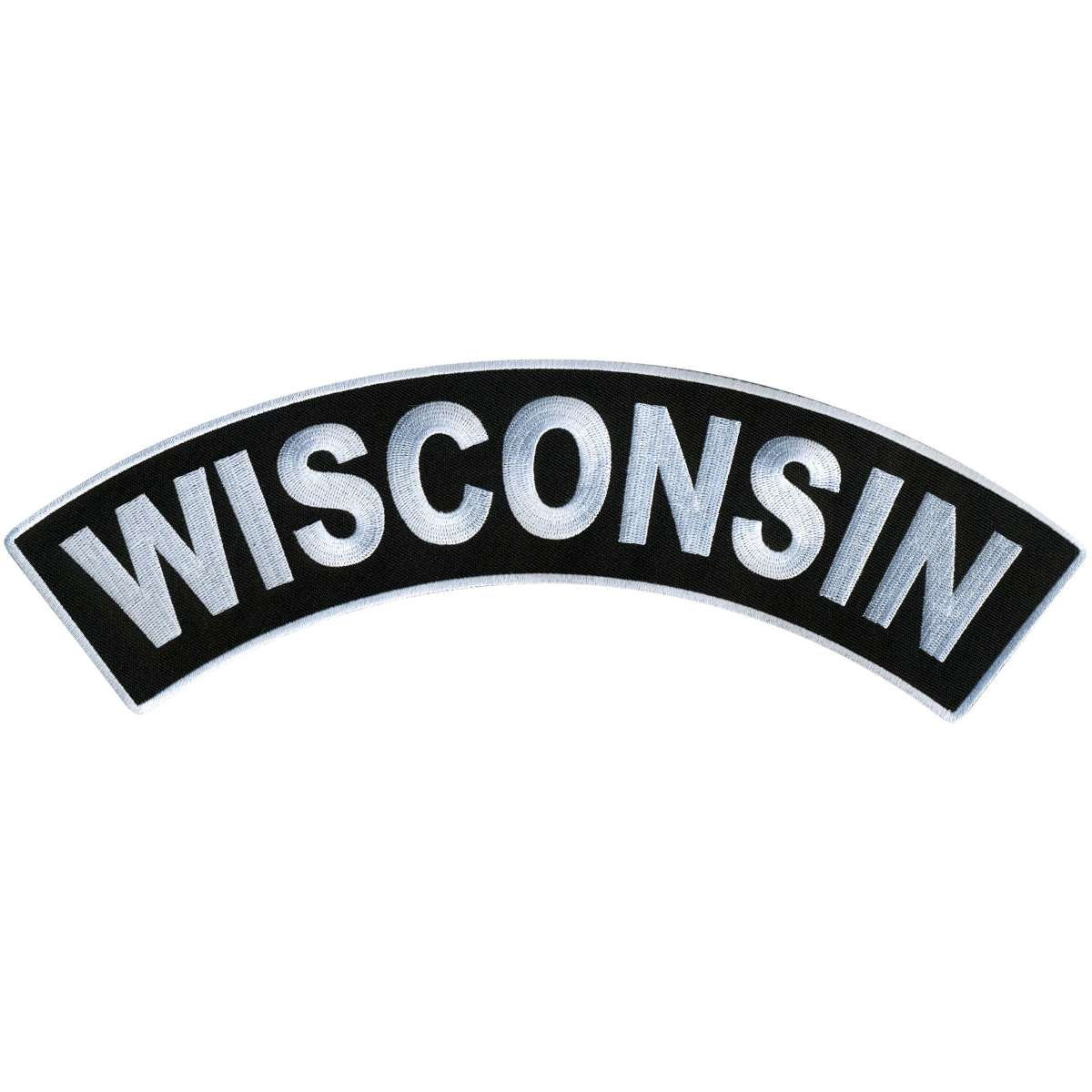 Hot Leathers Wisconsin 12” X 3” Top Rocker Patch PPM4097