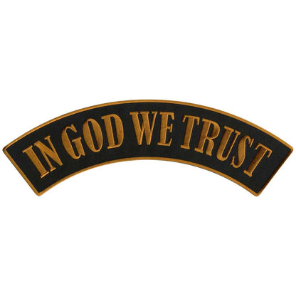 Hot Leathers In God We Trust 12” X 3” Top Rocker Patch PPM4135