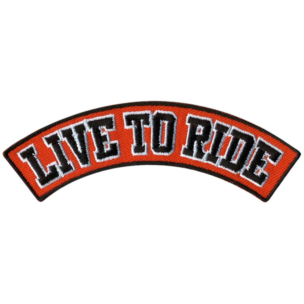 Hot Leathers Live to Ride 4” X 1” Top Rocker Patch PPM4142