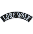 Hot Leathers Lone Wolf 4” X 1” Top Rocker Patch PPM4144