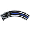 Hot Leathers Thin Blue Line 4” X 1” Top Rocker Patch PPM4158