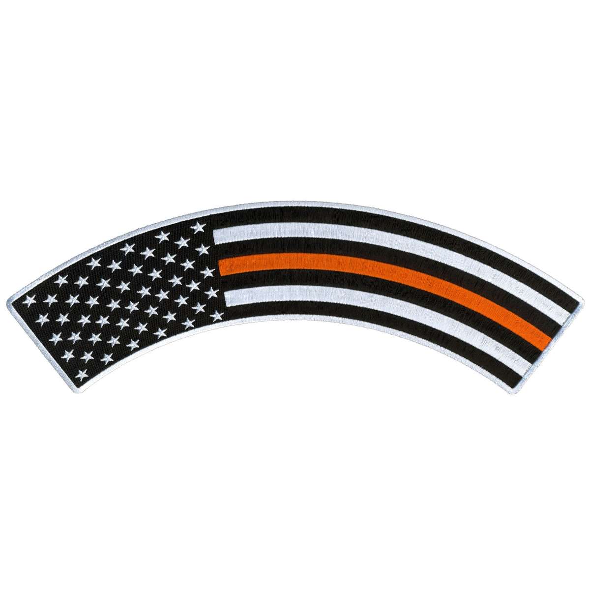 Hot Leathers Thin Orange Line 12” X 3” Top Rocker Patch PPM4161