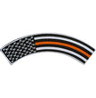 Hot Leathers Thin Orange Line 4” X 1” Top Rocker Patch PPM4162