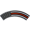 Hot Leathers Thin Red Line 4” X 1” Top Rocker Patch PPM4164