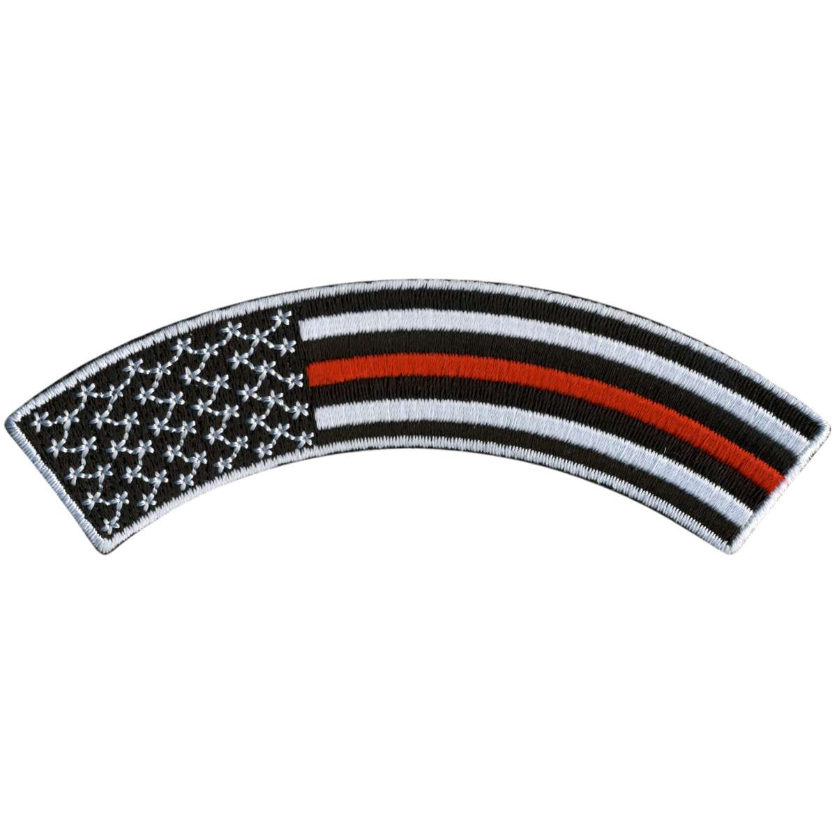 Hot Leathers Thin Red Line 4” X 1” Top Rocker Patch PPM4164