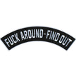 Hot Leathers F*** Around - Find Out 12” X 3” Top Rocker Patch PPM4167