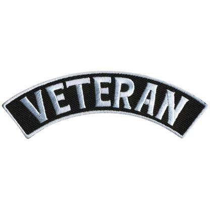 Hot Leathers Veteran 4” X 1” Top Rocker Patch PPM4178