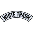 Hot Leathers White Trash 4” X 1” Top Rocker Patch PPM4210