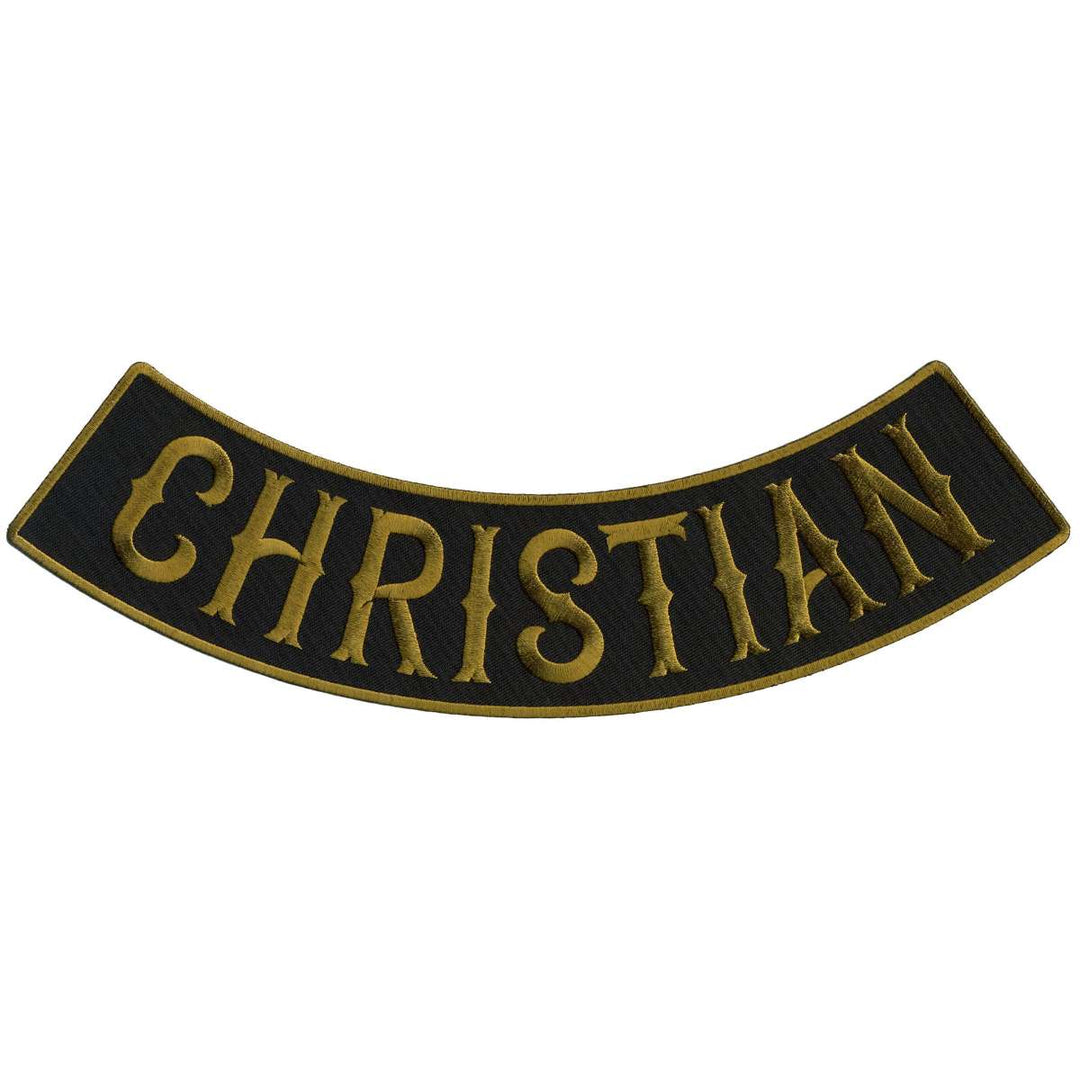 Cert Rocker Patch Hot Leathers Christian 12” X 3” Bottom Rocker Patch PPM5123 – Milwaukee ...