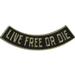 Hot Leathers Live Free Or Die 4” X 1” Bottom Rocker Patch PPM5140
