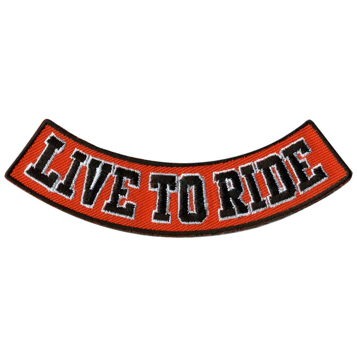 Hot Leathers Live To Ride 4” X 1” Bottom Rocker Patch PPM5142