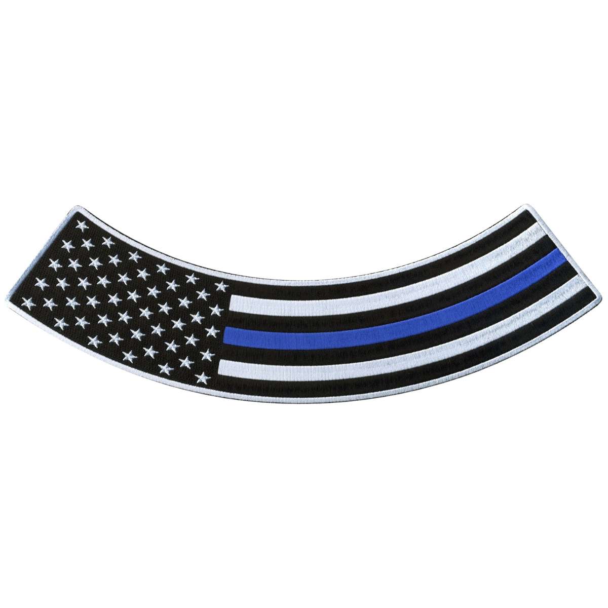 Hot Leathers Thin Blue Line 12” X 3” Bottom Rocker Patch PPM5157