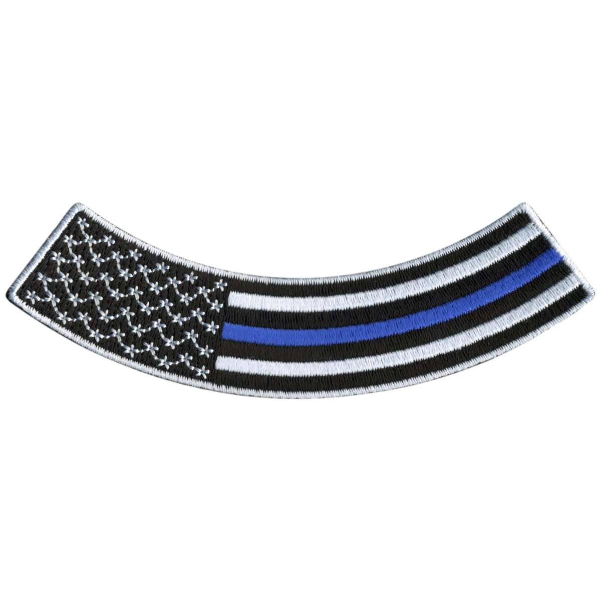 Hot Leathers Thin Blue Line 4” X 1” Bottom Rocker Patch PPM5158