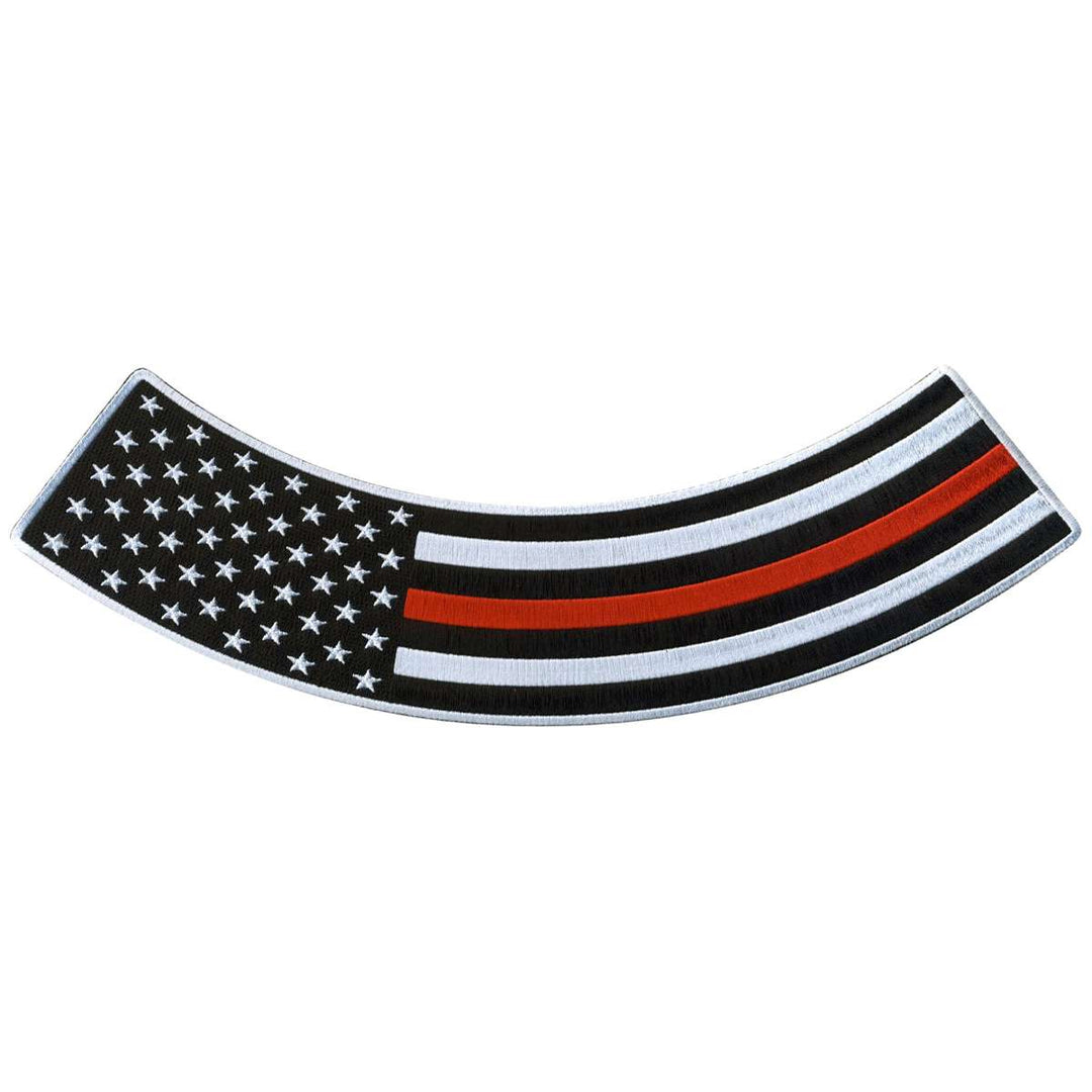 Hot Leathers Thin Red Line 12” X 3” Bottom Rocker Patch PPM5163
