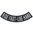Hot Leathers Ride Fast - Live Hard 12” X 3” Bottom Rocker Patch PPM5203