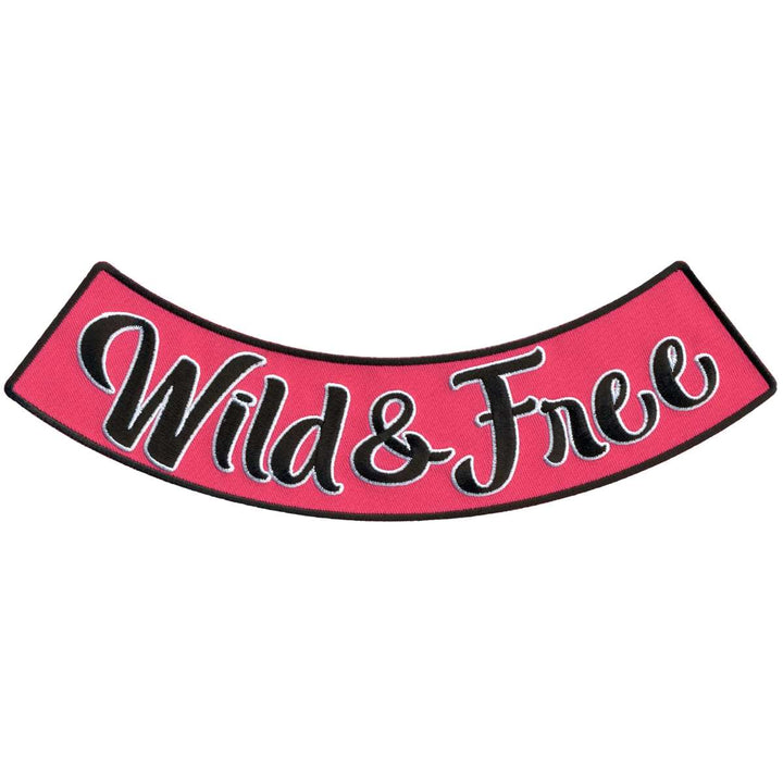 Hot Leathers Wild &amp; Free 10" X 2" Bottom Rocker Patch PPM5211