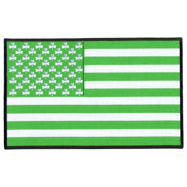 Hot Leathers 10" Shamrock Green Flag Embroidered Patch PPQ1308 PPQ1308