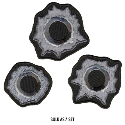 Hot Leathers 2" Bullet Hole Patches 3 Piece Set PPQ1354